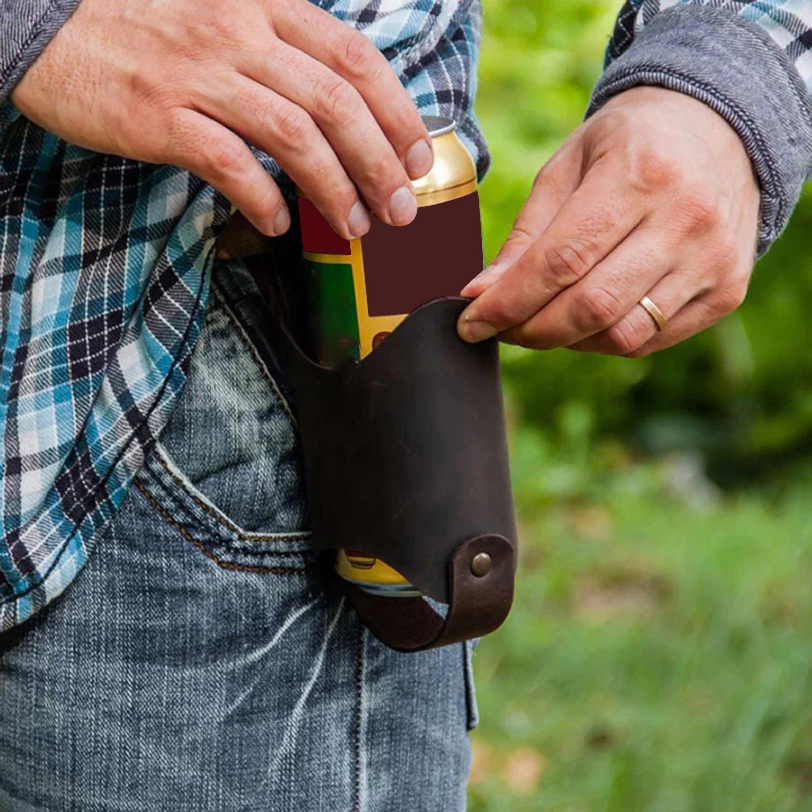 PU Leather Beer Bottle Waist C - Hydration Pack Outdoor review and price